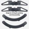 Adjustable Bicycle Floor Bracket for Mountain Bike Sliding Stable Durable Bicycle Display Rack 30-80mm for Easy Portability