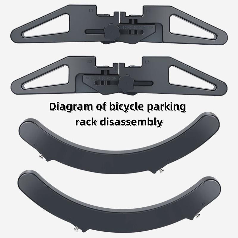 Adjustable Bicycle Floor Bracket for Mountain Bike Sliding Stable Durable Bicycle Display Rack 30-80mm for Easy Portability