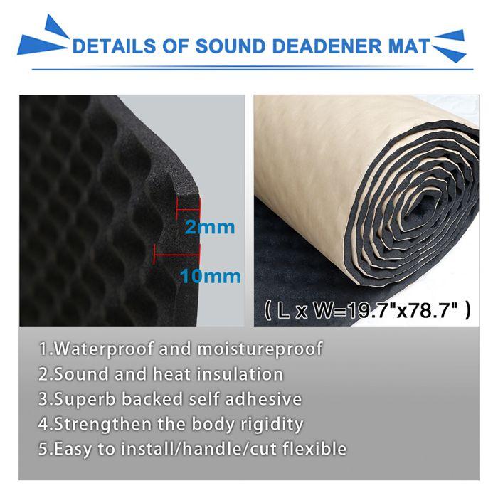 Isolant thermique de voiture sourcing map isolation auto isolation acoustique anti-chaleur mousse amortisseur 200x50cm