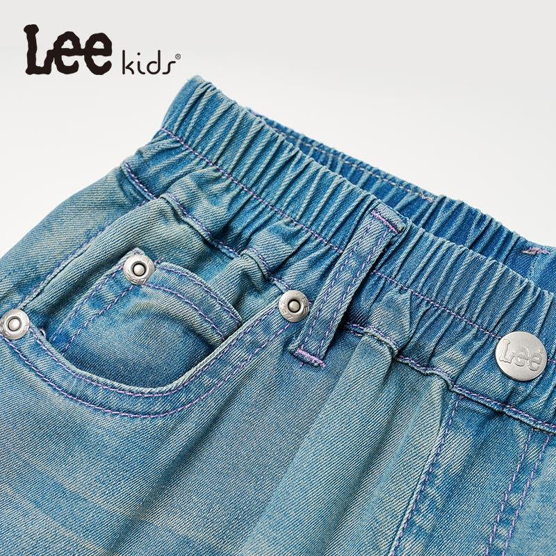Lee Girls' Lyocell Denim Wide-Leg Pants with Embroidered Logo