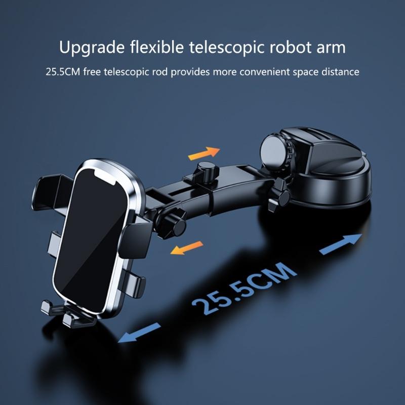 Phone Mount for Car Stable and Flexible Suction Cup Dashboard Windshield Cellphone Holder Navigations Stand