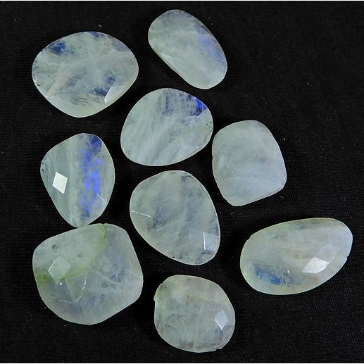 149Cts. Natural Rainbow Moonstone Briolette Cut Fancy Gemstone 09Pcs Lot RML-607