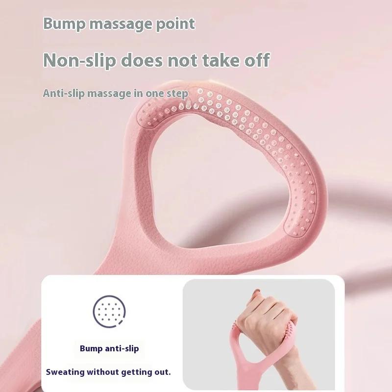 1Pc Elastic Belt Home Fitness Equipment Women Open Shoulder Back Rope Elastic Belt Open Stretching Practice Tensioner Yoga Tools
