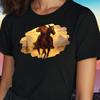 T-Shirt Frauen Cowboy Motiv Baumwolle Größe S bis 3XLWird in neuem Fenster oder Tab geöffnet
