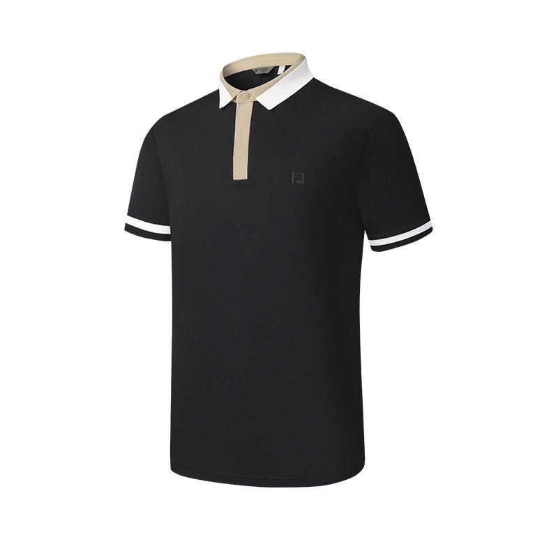 New FILA Golf Series Polo Shirt Men's Pitch Black A11M525111F-BK