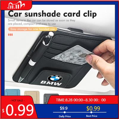 BACE4 For For BMW Car Sunshade Card Package Holder Sunglasses Ticket Card Clip Accessory X1 X3 X5 E39 E46 E90 F20 E60 F30 E36 F10