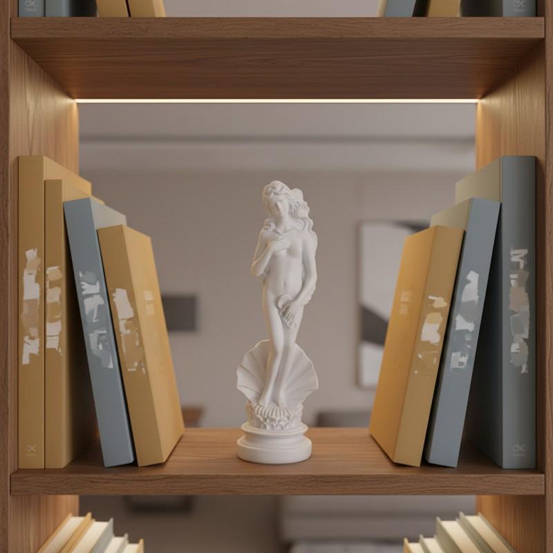 Harz Venus Aphrodite Statue Figur mit Muschel Sockel Klassische Kunst Dekoration Haus Büro Geschenk