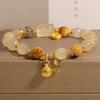 Golden Rutilated Quartz, Moonstone & Tiger's Eye Bracelet for Women - Pi Xiu Gift for Girlfriend or Best Friend