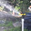 1/2" Male Thread Double Nozzle Yellow-Winged Adjustable Rocker Sprinkler With 3-Kinds Bracket Kit 360 Degree Garden Lawn Nozzle