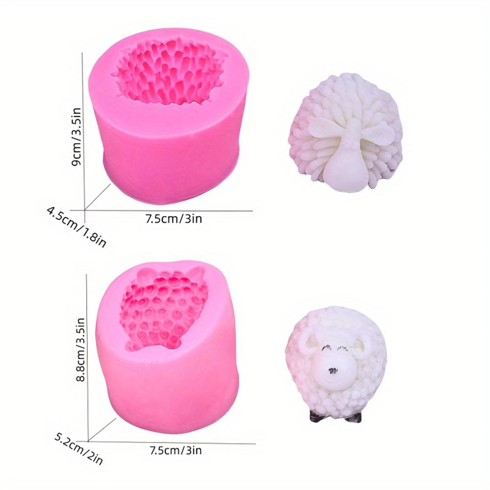 3D-Silikonform für Kerzen in Form von Schafen, Tier, Ziegen, Süßigkeiten, Kuchen, Backform, handgefertigt, Kerzen, Kuchendekorationswerkzeug