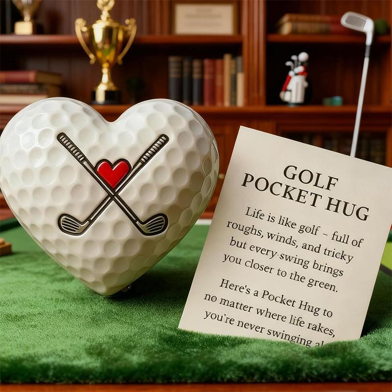 Golf Pocket Hug, Inspirierendes Golfgeschenk mit aufmunternder Botschaftskarte, Kleines Geschenk für Golfliebhaber, Durchdachtes Golfgeschenk