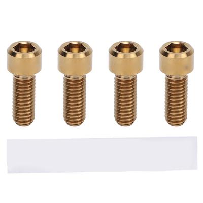 4 Pcs Disk Brake Caliper Screw M6x16mm Ti Alloy Sturdy Lightweight Low Temperature Drift Suppression Bike Brake Screw