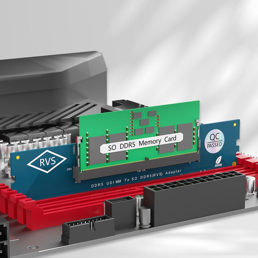 5-1PC Laptop SO DDR5 RAM To Desktop DDR5 U-DIMM Adapter Laptop To Desktop SO-DIMM To PC DIMM Card DDR5 Memory RAM Adapter Card