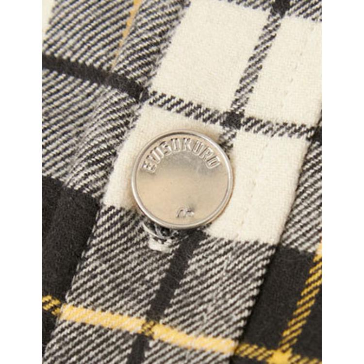 Evisu Graffiti Pattern Embroidered Plaid Flannel Jacket Men Jacket 1EAGNM9JK753XX