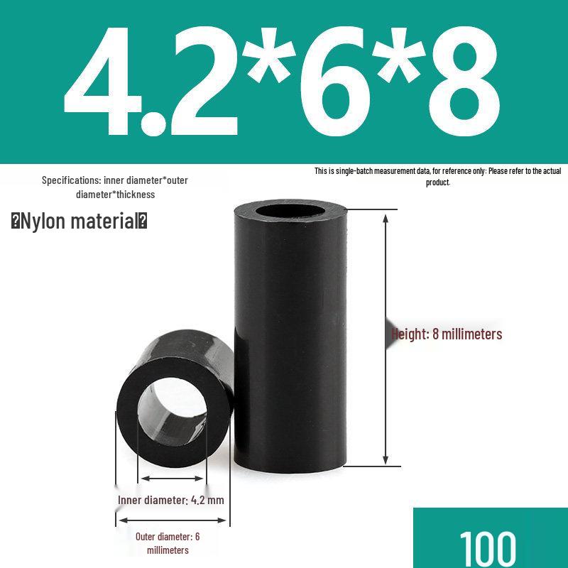Nylon Wear-Resistant Hollow Cylindrical Spacer Sleeve and Bearing Bushing