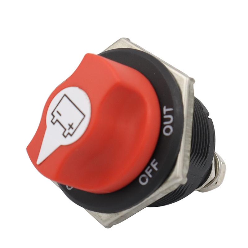 Wyłącznik akumulatora 12V / 24V 200 A, 2-stykowy wyłącznik wł./wył. Wyłącznik awaryjny Wyłącznik akumulatora samochodowego Główny wyłącznik zasilania do pojazdu, łodzi, samochodu