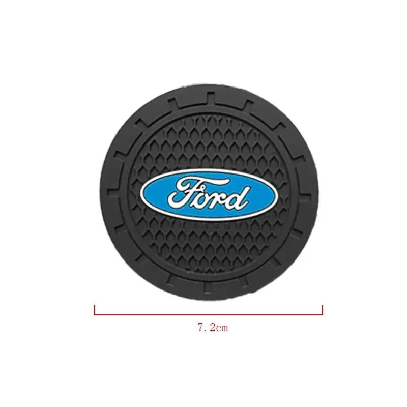 Focus Fashion Water Cup Holder Mats Upgraded Drink Non-slip Coaster For Ford mk2 mk3 Ranger Mondeo mk4 S-MAX Kuga Mustang Fusion