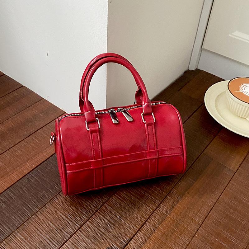 Hand-held Boston Bag - Vintage and Fashionable Small Bag, Single Shoulder Bag, Versatile Crossbody Bag