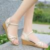 Sandali da Donna Zeppa Tacco Stile Romano Scarpe Donna Punta Aperta Comodità Il Migliore Antiscivolo Caldo Lusso 2025 Designer Taglia Asiatica