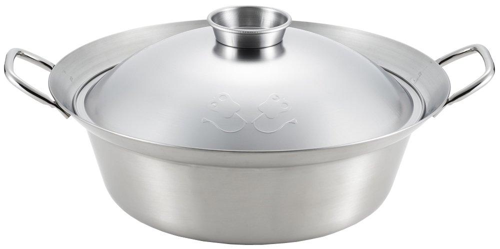 

Yoshikawa Made in Japan Chanko Pot 28cm IH Compatible Silver Mimi Ayana SJ2198
