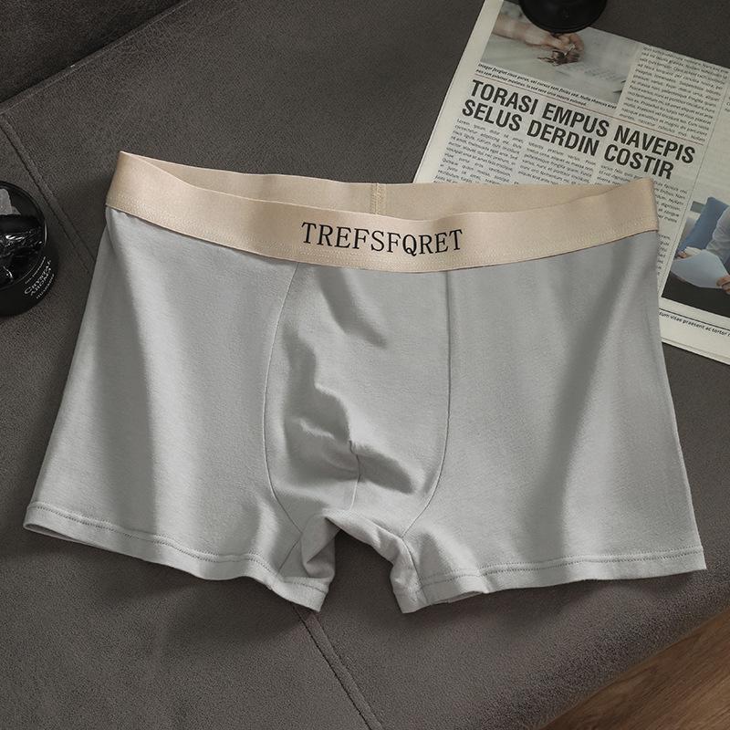 

Men s Breathable Cotton Graphene Mid-Waist Boxer Briefs L