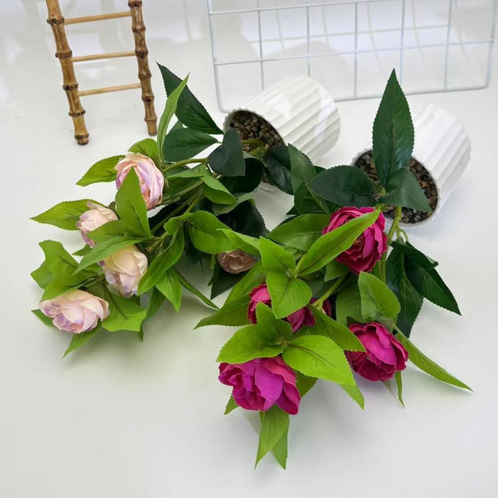 Flower Rose Artificial Flowerpot Green Plant For Wedding Party Prop Decoration