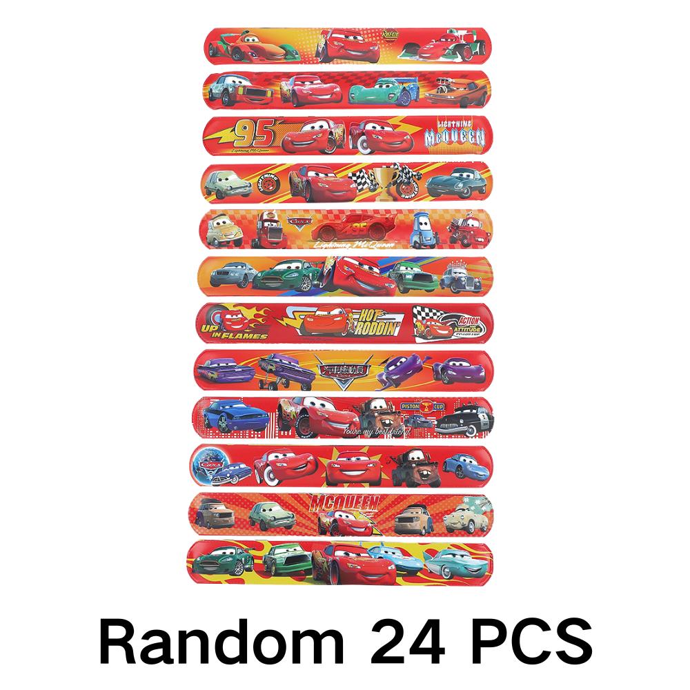 12/24/36Pcs  Cars Slap Bracelets For Kids, Lightning Mcqueen Slap Bands, Animation Bracelets Birthday Party Supplies Boy Plaything