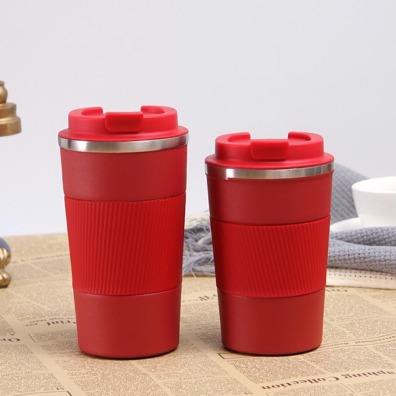Stainless Steel Vacuum Insulated Travel Mug With Protective Sleeve - 380ml 510ml Office Car Outdoor Use