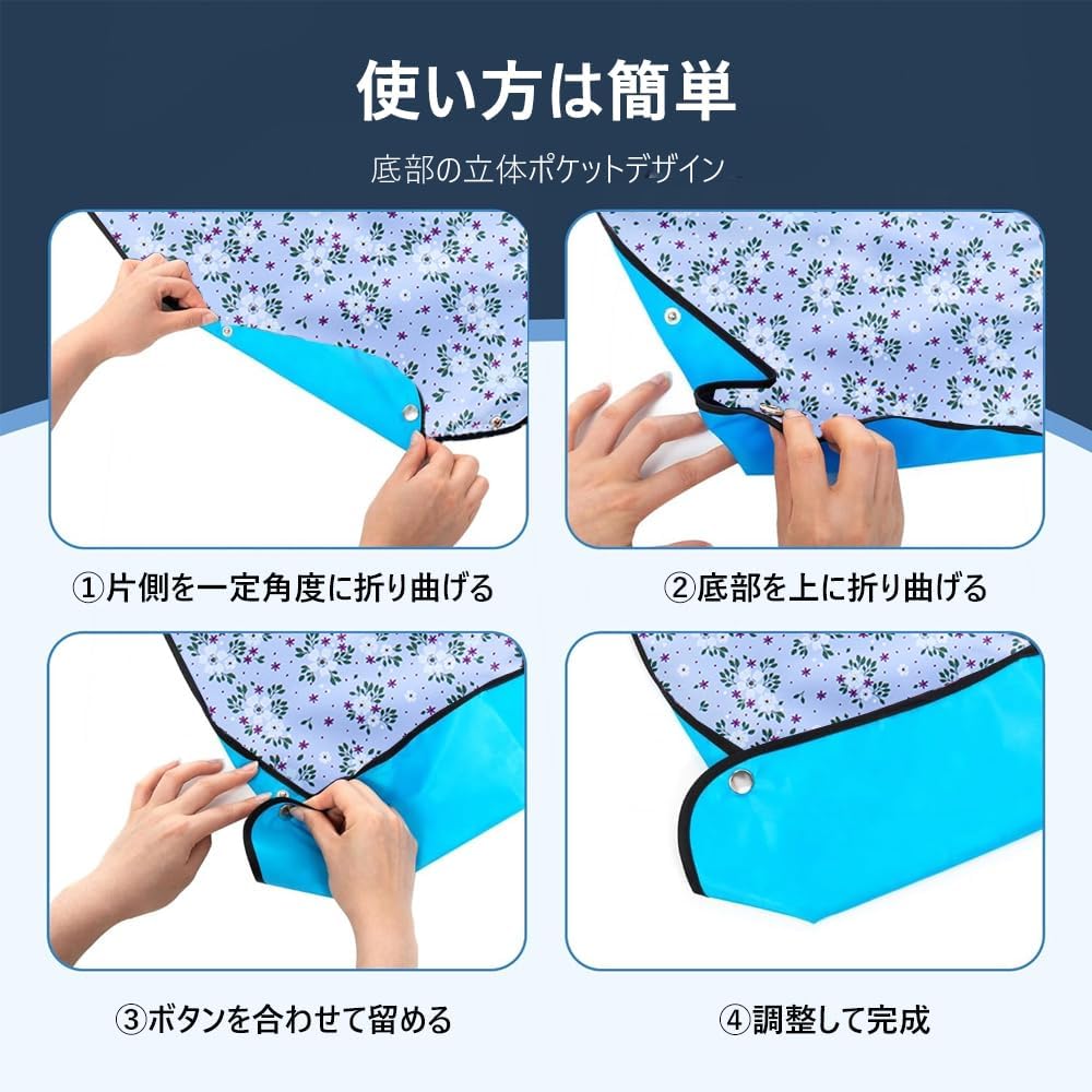 Hiliboo Waterproof Dining Apron For Elderly With Pocket Model 01