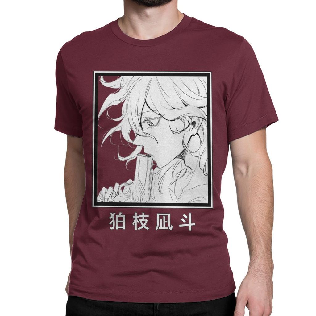 Nagito Komaeda Gun Manga TShirts for Men Women Danganronpa Awesome Cotton Tee Shirt Crewneck Short Sleeve T Shirts Clothes