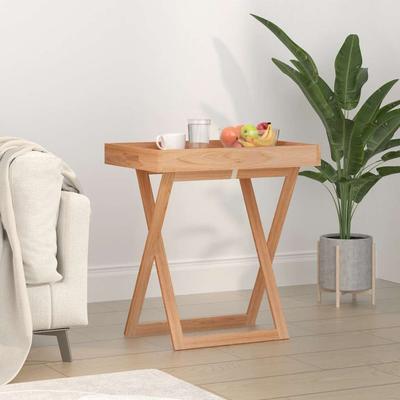 Vidaxl Folding Table-Tray, 52X36X56.5 Cm, Solid Walnut