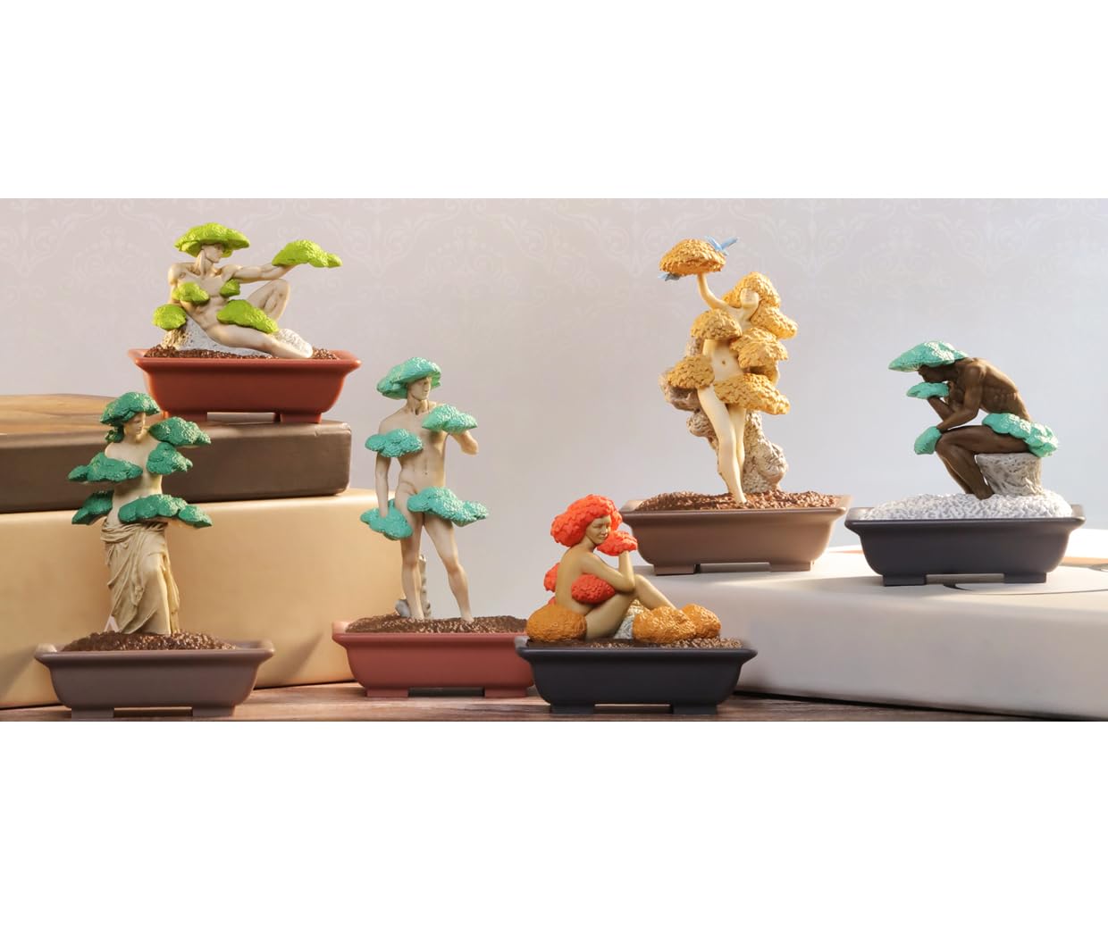 

52TOYS BLINDBOX QUE SERA Series MODERN ANCIENTS ART BONSAI Artistic Bonsai, Box of 6
