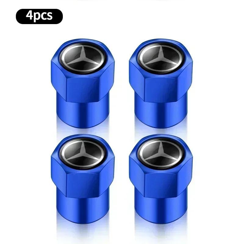 CDR4 4PCS Car Badge Wheel Tires Valve Caps Metal Tyre Dust Covers For Mercedes Benz Amg W204 W213 W205 W211 W212 W176 W205 W203