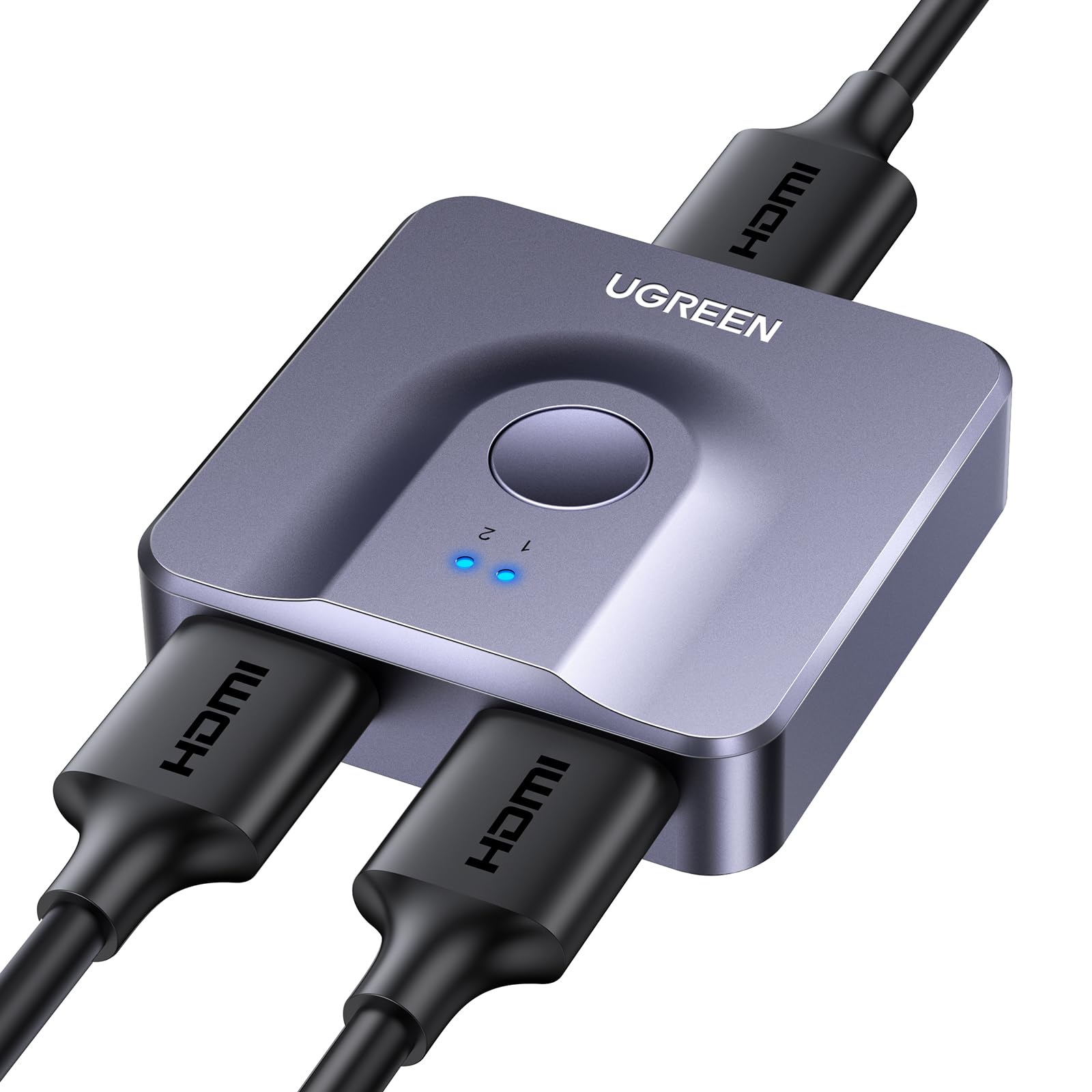 

UGREEN HDMI-переключатель 2 входа 1 выход HDMI-переключатель HDMI-селектор Двунаправленный HDCP Не требуется блок питания Подходит для TV Stick PC Player TV серый