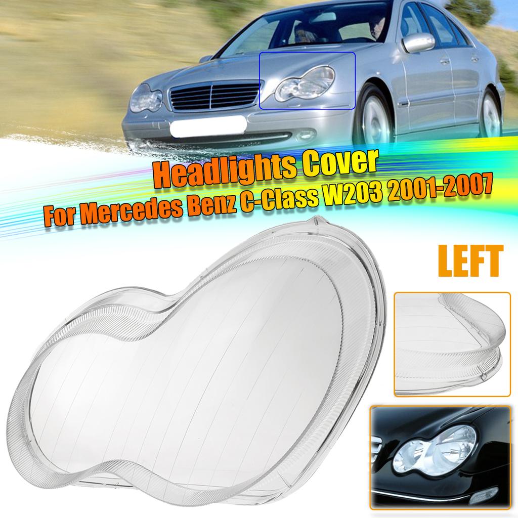 Headlight Clear Lens Lampshade Cover Fit For Mercedes Benz C-Class 2001-2007 W203 Headlamp Shell Lenses Car Accessories