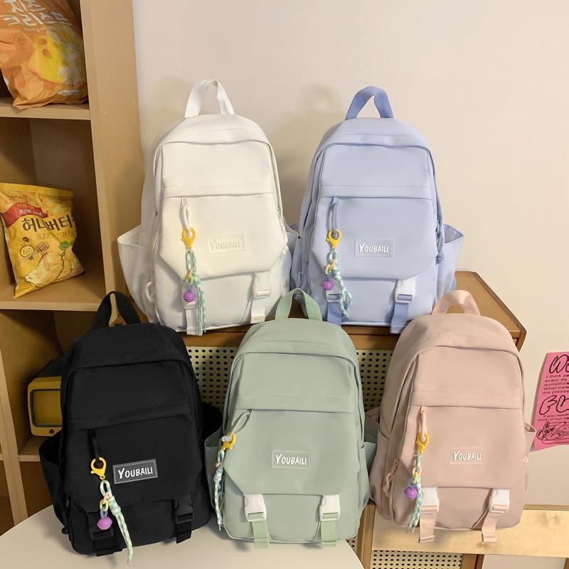 Children's Schoolbag Grade 3-6 Primary School Backpack Solid Color Women's Backpack