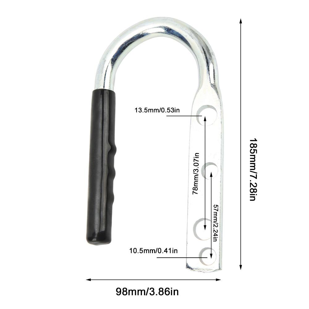 Trailer Accessory Galvanized Steel Trailer Coupler Handle Rubber Handle Sturdy Lift Handle Tongue Handle Caravan Trailer