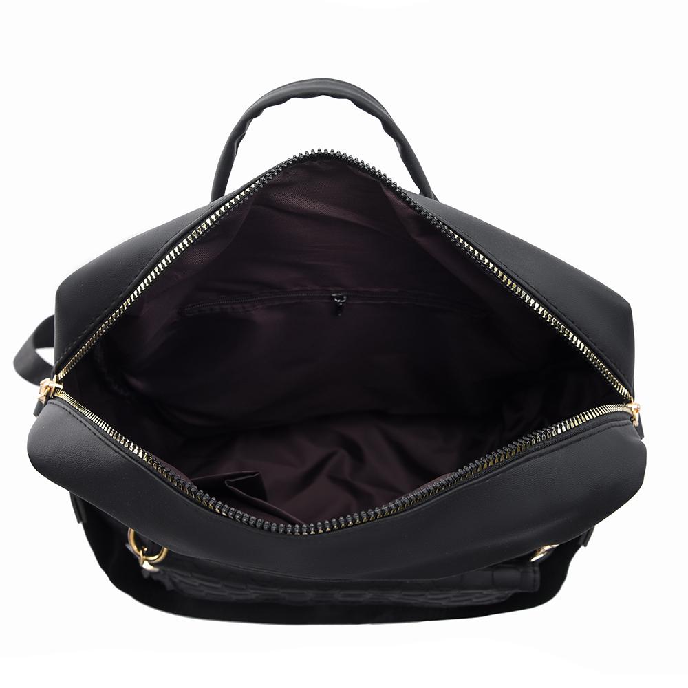 Mochila para Mujer PU Cuero Suave Bolso de Hombro de Doble Uso Mochila de Gran Capacidad