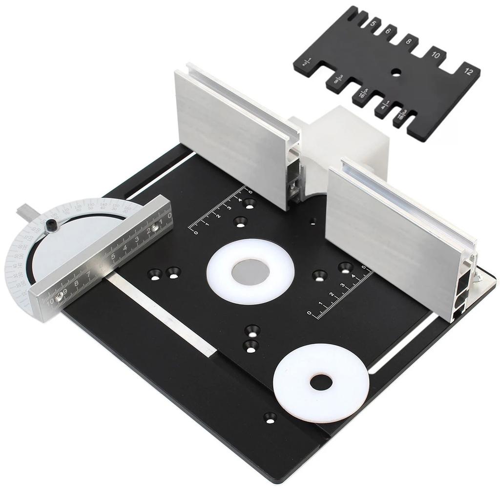 Multifunctional Aluminium Router Table Insert Plate Woodworking Electric Wood Router Flip Plate for Working Benches Router Plate