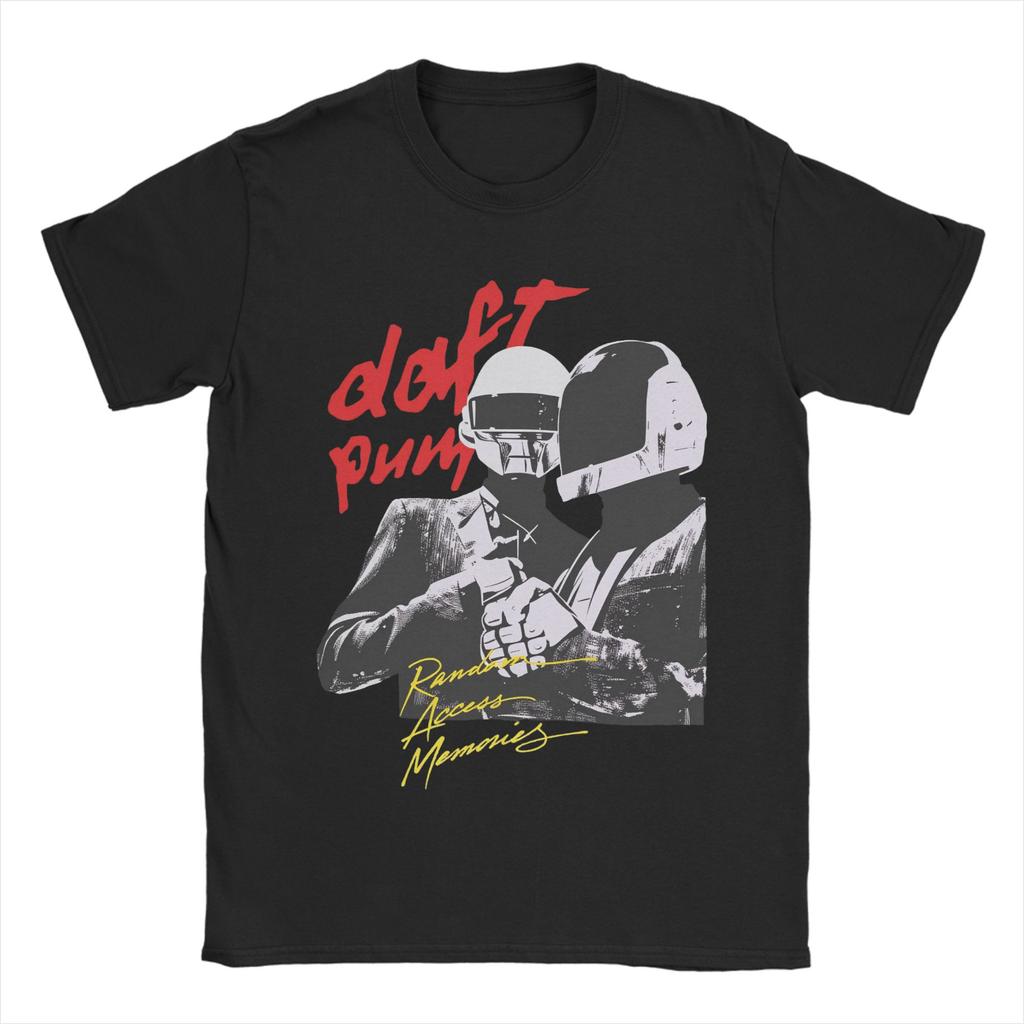 Daft Punk Electronic Band TShirt Men Hipster Cotton Tees Round Neck Short Sleeve T Shirts Summer Clothing