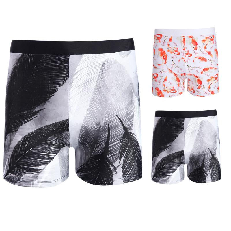 Fashion quick-drying boxer men s swimming trunks, color matching hot spring men s swimming trunks l( 40-65kg )