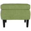 Armchair with Footstool Light Green Velvet