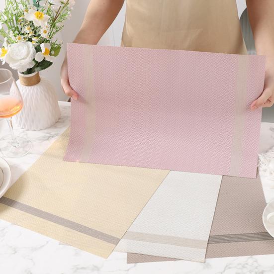 Placemats Heat Resistant Place mats for Dining Table, Washable Non-Slip PVC Place Mats for Party Kitchen Dining Decor