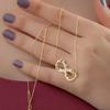 Infinite Layer Necklaces for Women Personalized Stainless Steel Custom Necklace Couple Jewelry Nameplate Pendant