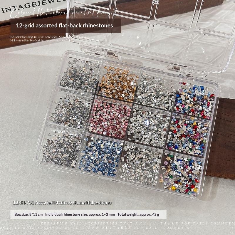 Cut Small Round Rhinestones With High-Shine Finish Flatback Inlay Nail Art Crystals For Uv Gel Nails Or Stage Makeup