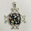 A+ CERTIFIED 46 Ct Square Cushion 925 Sterling Silver Natural Opal Stone Pendant