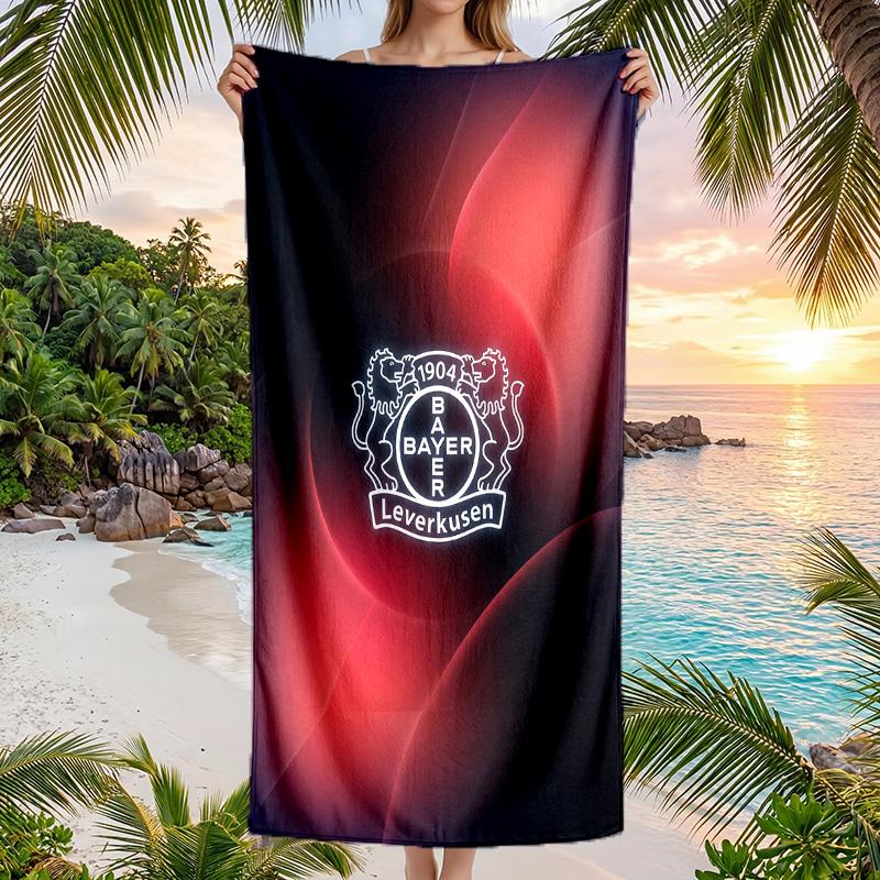 Bayer Leverkusen Football Beach Towel Soft Microfiber Summer Towel Quick Dry Absorbent Towel for Beach Swimming Pool Travel