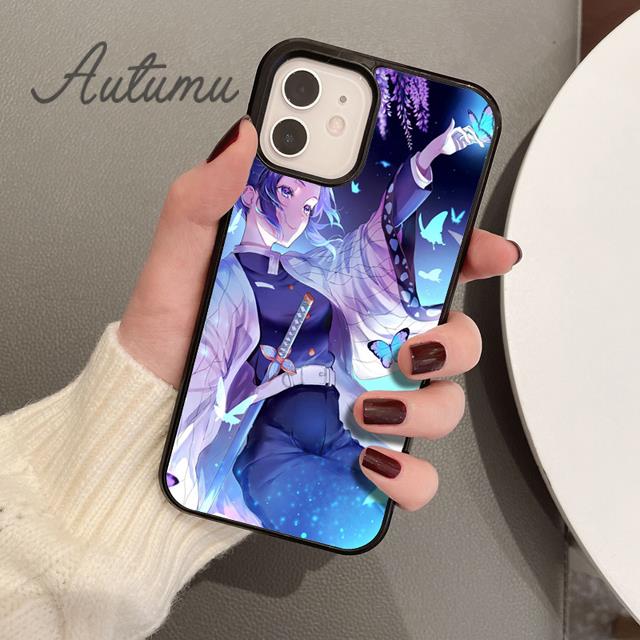 Чехол для телефона Demon Slayer Shinobu Kochō для iPhone 11 12 13 14 Pro Max mini XR XS SE 2020 6S 7 8 Plus Samsung Galaxy S21 S22 iPhone 5 5s SE