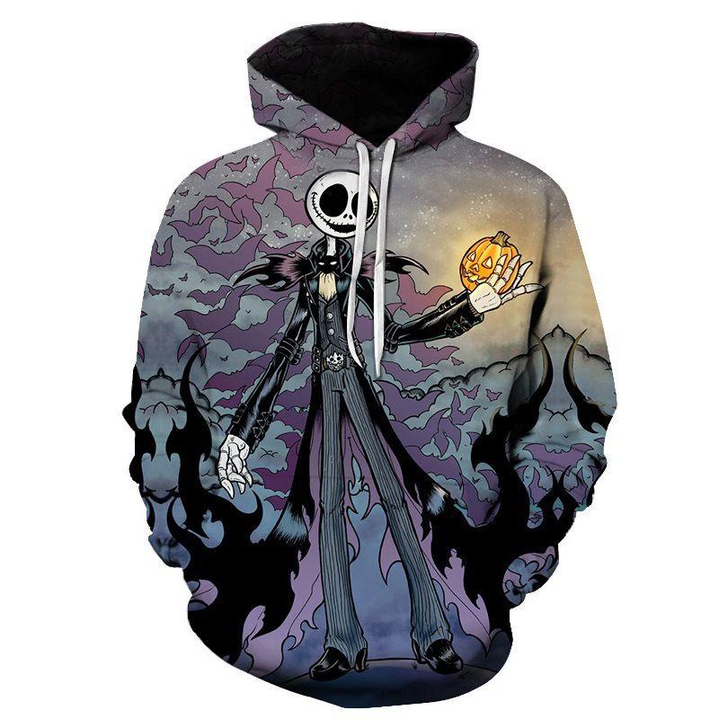 Nightmare Before Christmas Hoodie Pullover Sweatshirt Jack Sally Tops Unisex