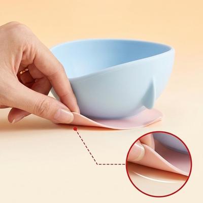 Thickened Silicone Suction Cup Pet Bowl Stable Anti-spill Slow Food Bowl Food-grade Non-slip Cat Food Water Bowl For Cats